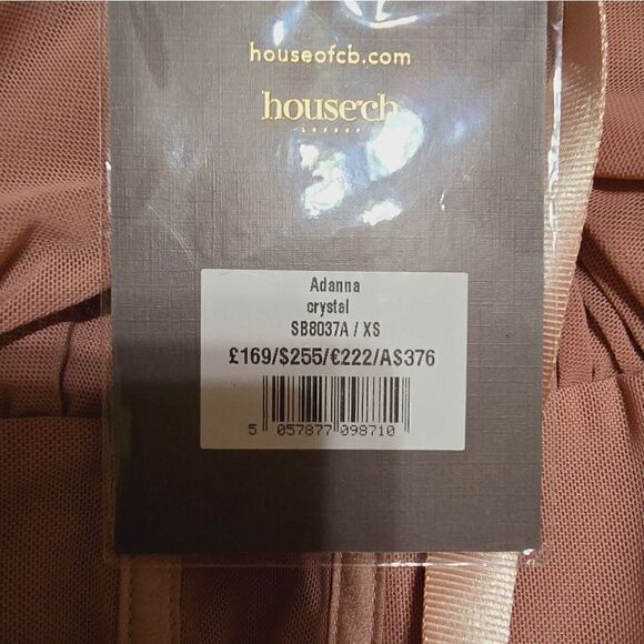 NWT HOUSE OF CB ADANNAA CRYSTAL BLUSH CORSET MINI DRESS - Picture 15 of 15